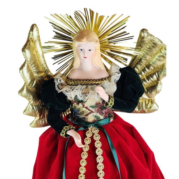 Porcelain Angel tree top Doll Brinns vintage 1993 Authentic Collectible Edition - Picture 7 of 14